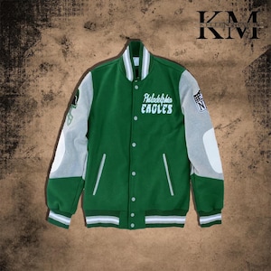 Exclusive Philadelphia Princess Diana Green and White Wool Varsity Jacket - Eagles Letterman Jacket for Women and Girl’s