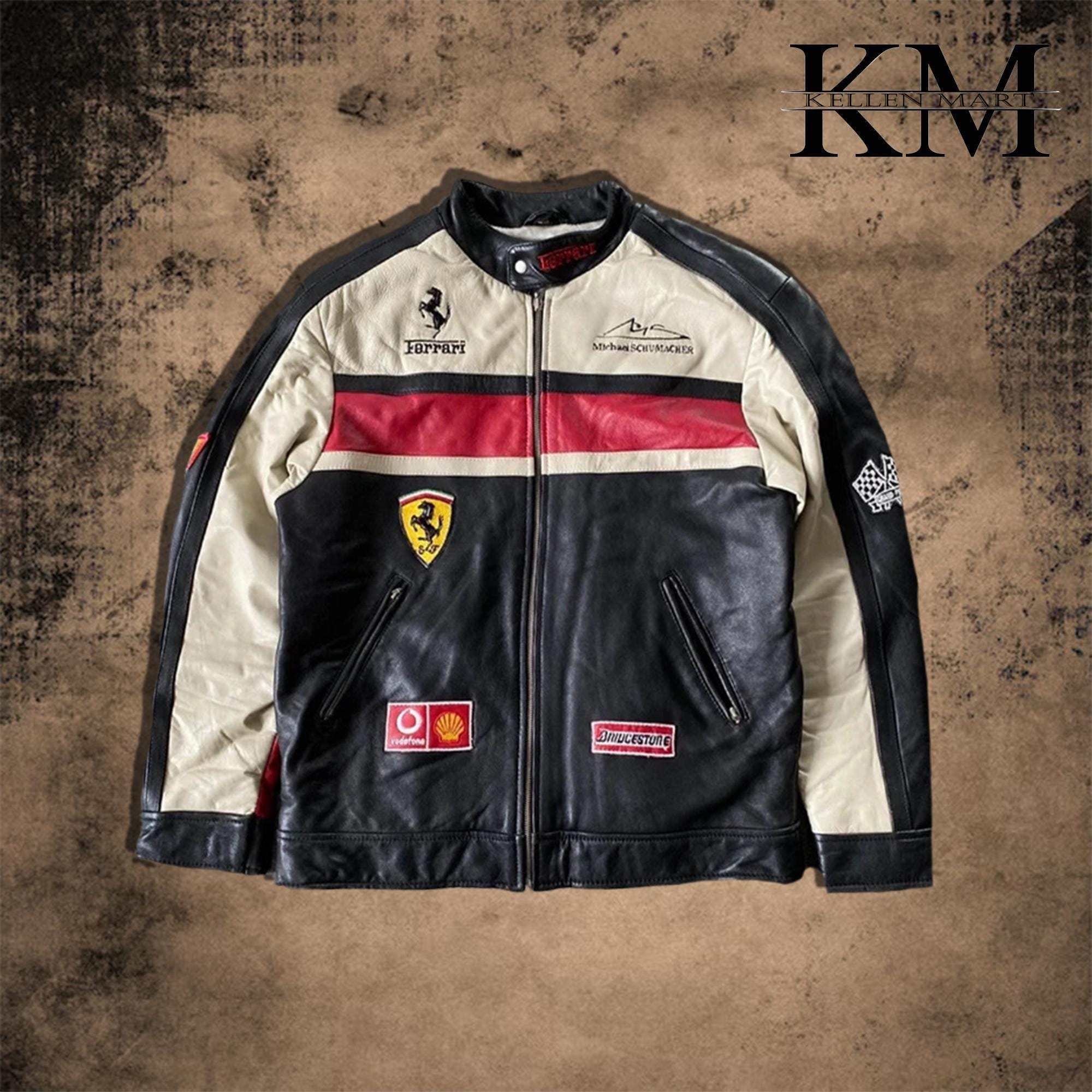 ■希少■Ferrari　フェラーリ　ヴィンテージ極上本革　刺繍　レザージャケット 2025年最新】FERRARI レザージャケット・ライダースの人気