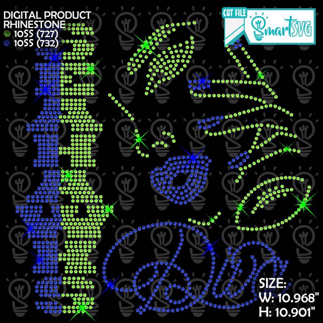 Seahawks Diva Rhinestone SVG, Football Fan Design (digital Download) - Etsy