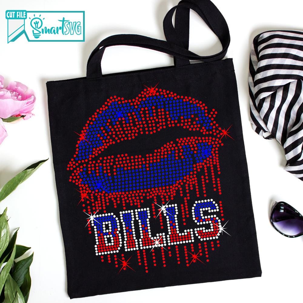 Bills Mouth Rhinestone, Football Rhinestone Svg, Bills Woman Svg, Bills ...