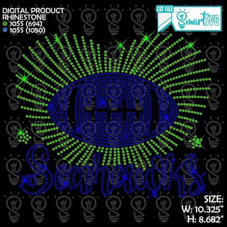Seahawks Football Rhinestone SVG, Fans Hearts (digital Download) - Etsy