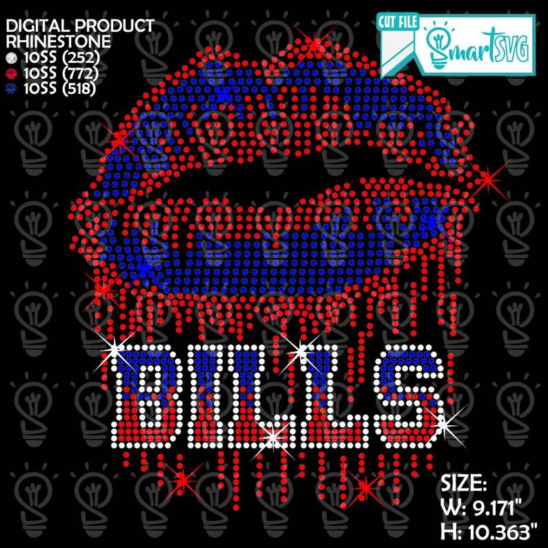 Bills Mouth Rhinestone, Football Rhinestone Svg, Bills Woman Svg, Bills ...