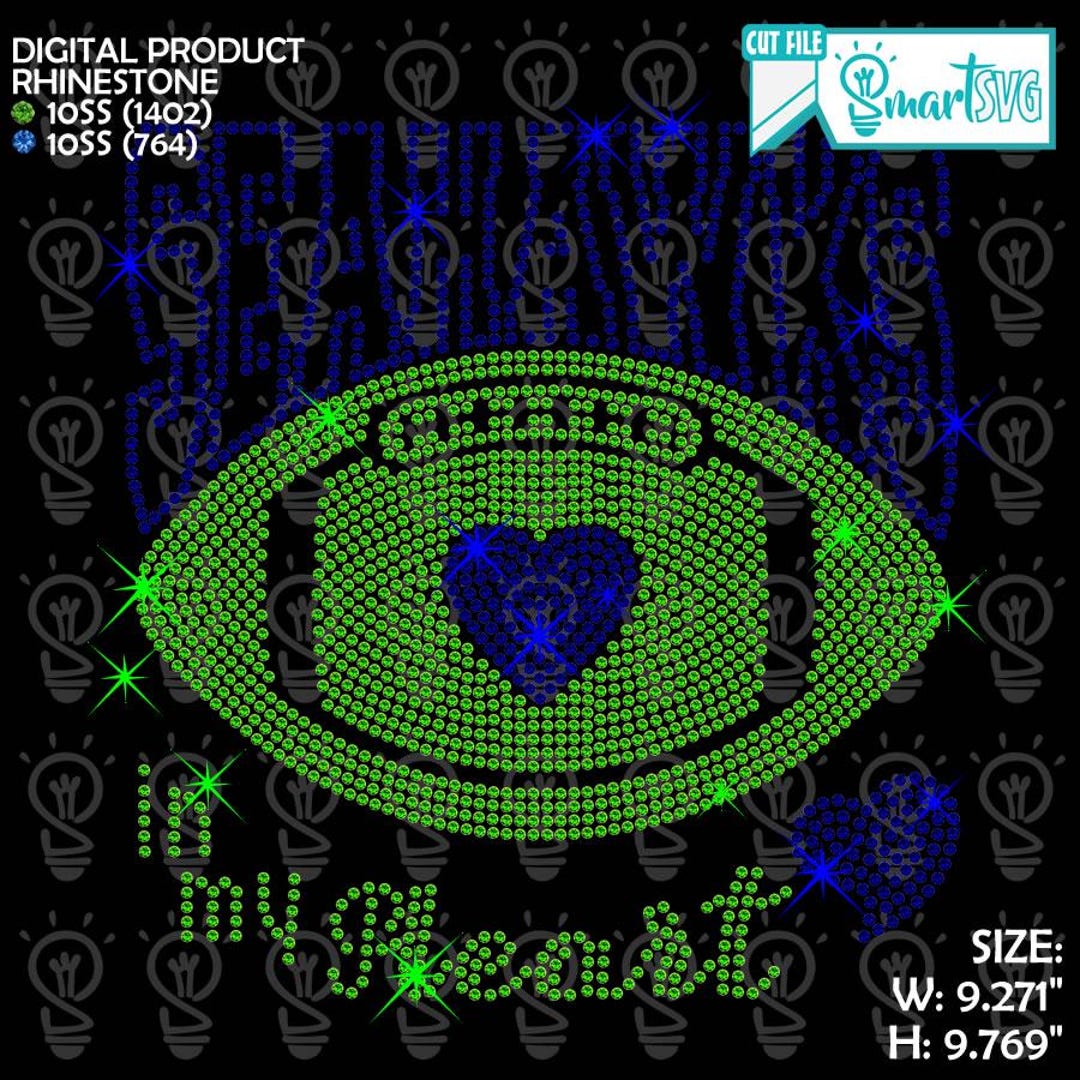 Seahawks Football Rhinestone SVG, Heart Design (digital Download) - Etsy
