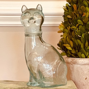 Vetreria Etrusca glass cat bottle ネコ ボトル Vetreria Etrusca Glass - Etsy