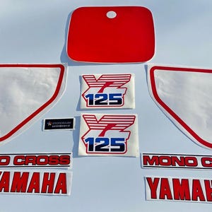 Yamaha YZ125 1986 Stickers / Autocollants / Decals / Graphics