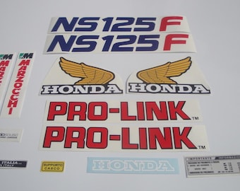 Honda NS125F 1986 Red White Blue Stickers / Autocollants / Decals / Graphics