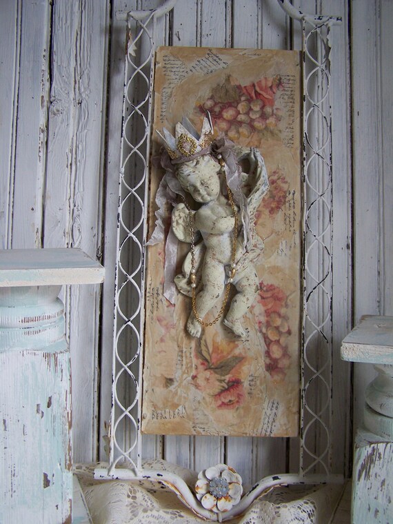 French Chic Iron Wall Shrine Wall Decor Vintage Materials Etsy