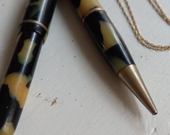 vintage tortoise shell pencil set,