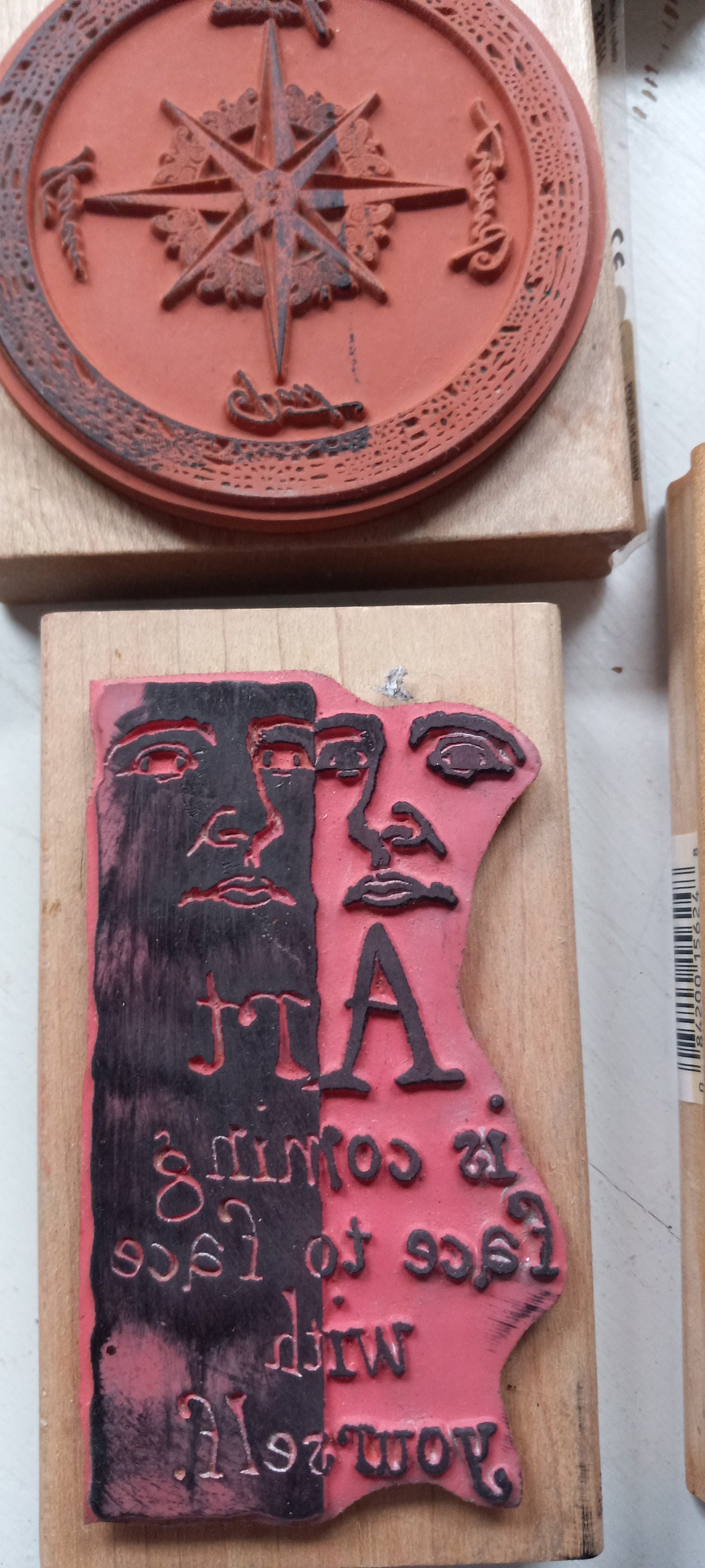 Paper Stamps, Ink Stamps, Rubber Stamps, Mixed Media, Scrapbooking