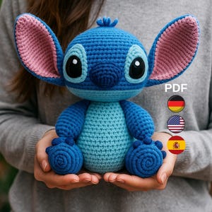 Amigurumi Stitch Crochet Pattern | Digital Download | Disney Plush Toy Pattern | DIY Crochet Photo Tutorial English, Spanish, German
