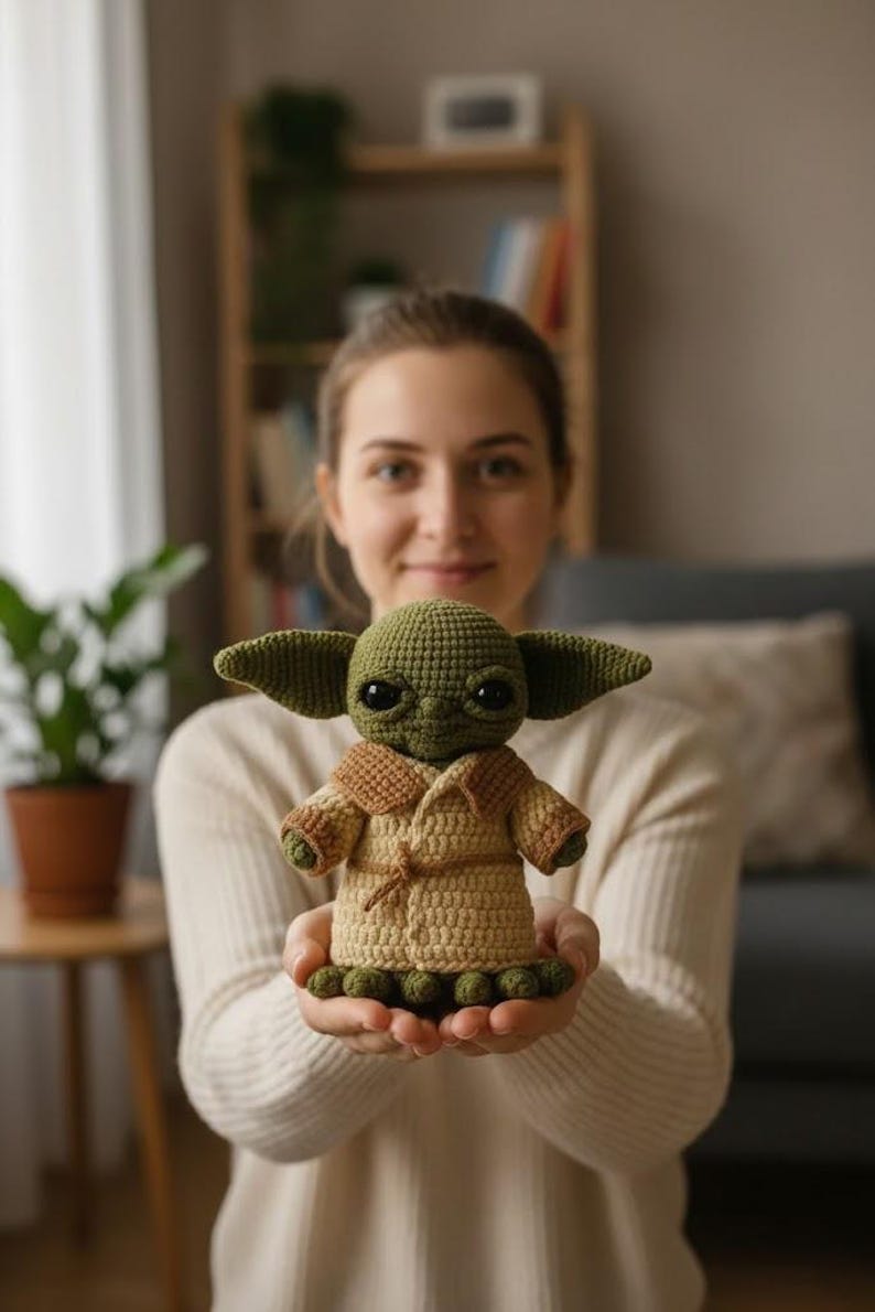 Baby Yoda Amigurumi Crochet Pattern – Star Wars Inspired Plush (PDF) image 1