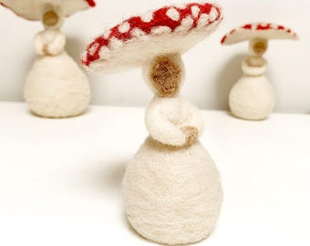 Mushroom Lady - Needle felted