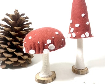 Wool Felt Mushrooms