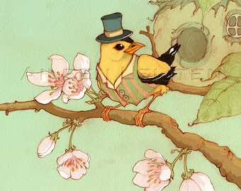 Mr. Goldfinch - signed print