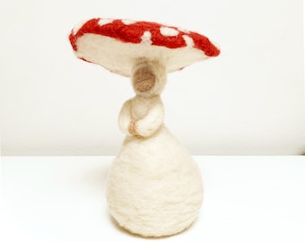 Mushroom Lady - Needle felted