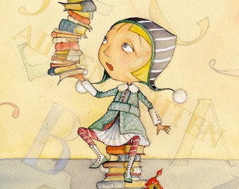 Love Books - signed print