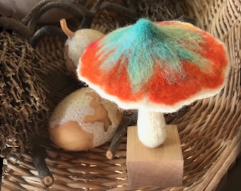 Magic Mushroom Wool Sculpture