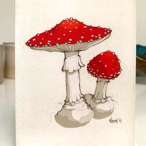 3 cartes-cadeaux Amanita Mushroom