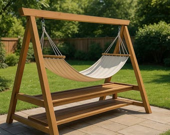 DIY Hammock Stand Woodworking Plan – Outdoor Garden Frame (PDF Blueprint)