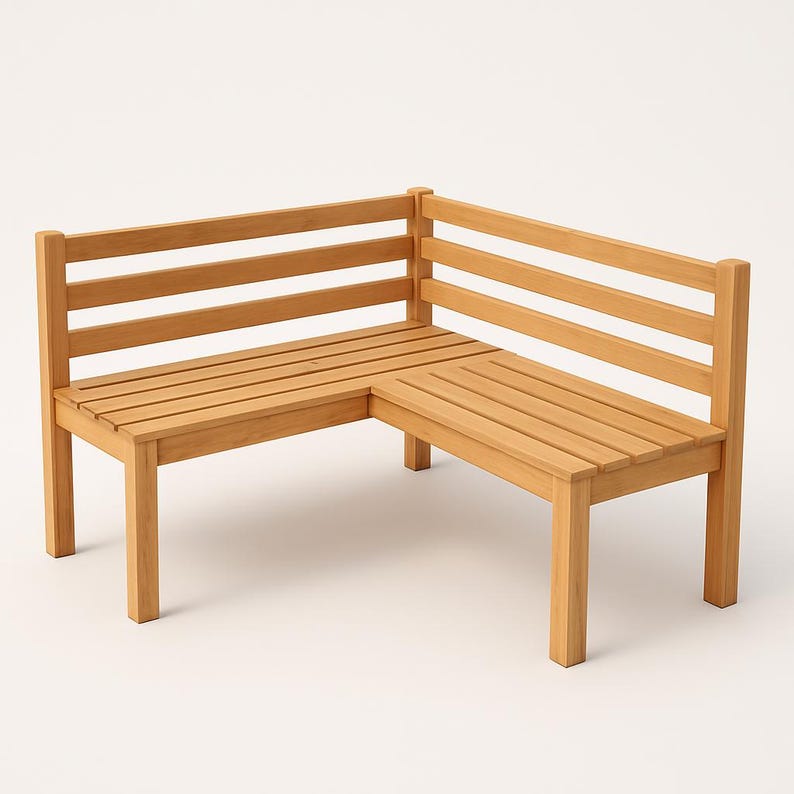 Simple Corner Bench Modular Wooden Corner Bench DIY Plan - Etsy