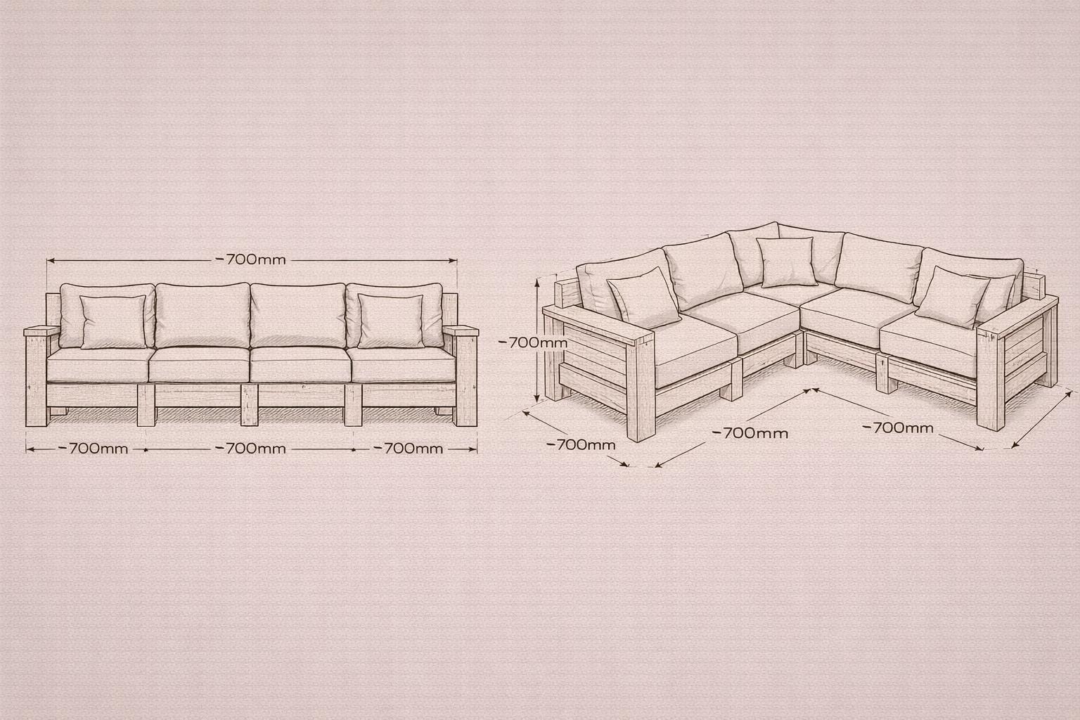 DIY Modular Outdoor Sofa Plans | Woodworking Sectional Couch (PDF ...
