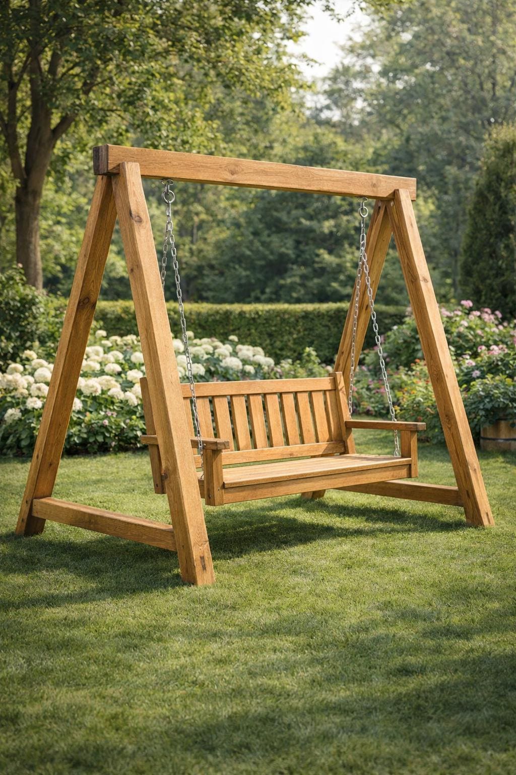 Wooden Garden Swing Stand Plans | DIY Outdoor Porch Swing Frame (PDF ...