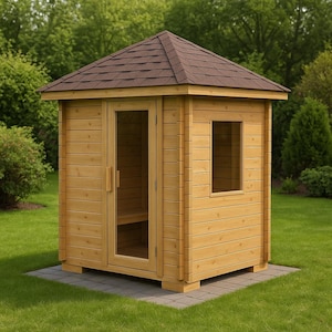 Outdoor Sauna Cabin Plan: DIY Woodworking Blueprint (PDF Download, cm Dimensions)