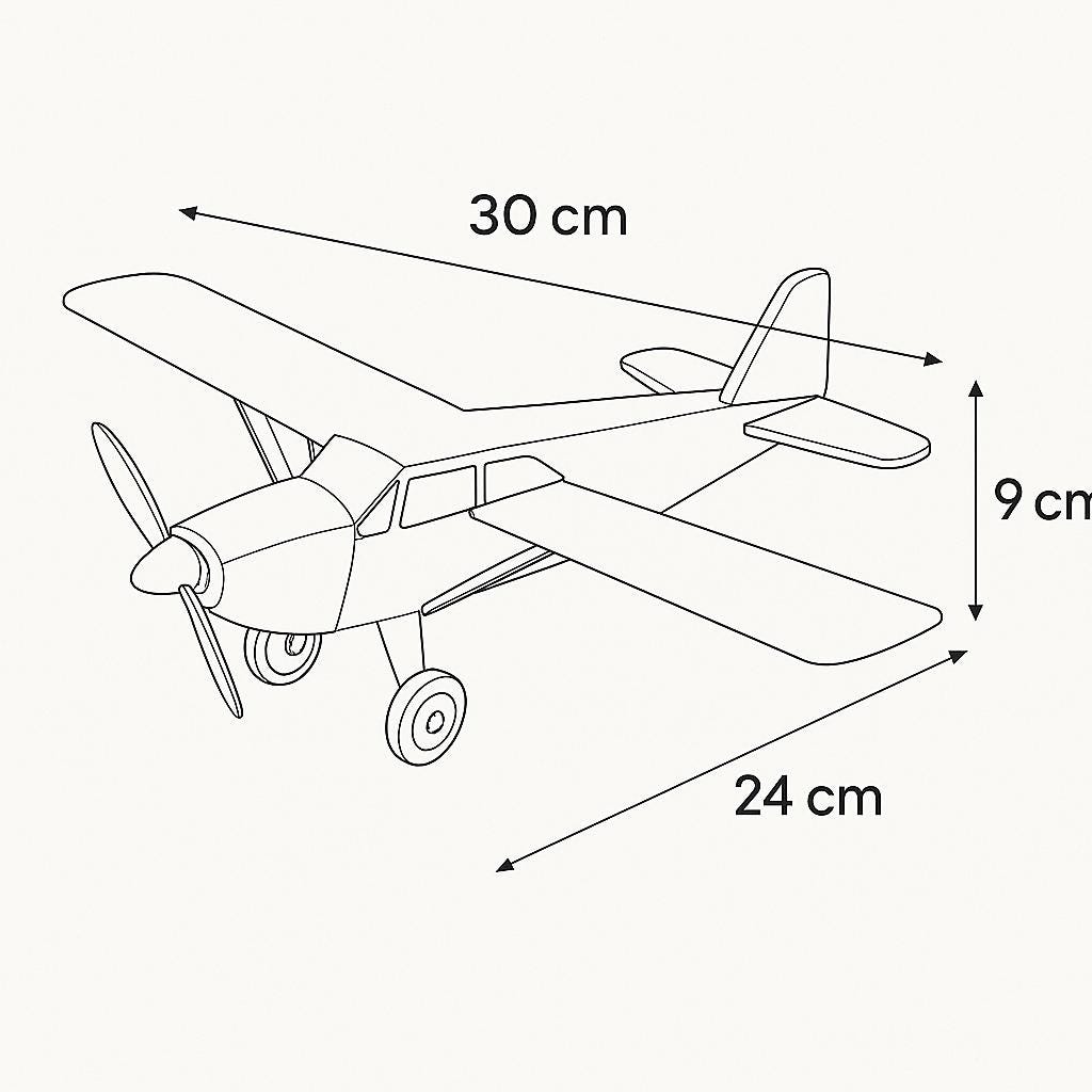 模型飛行機の設計図 – 1:24スケール DIY 木製キット – フレーム