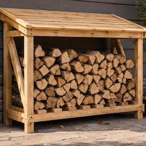 Progetto per una rastrelliera in legno per legna da ardere / Schema fai-da-te per un porta legna da esterno (Download PDF)