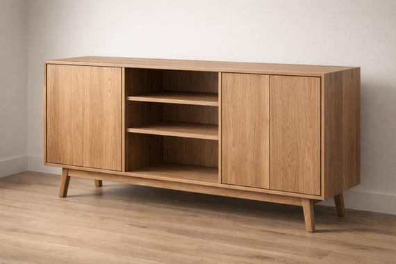 Modern Sideboard Plans 1800mm – DIY Wooden Cabinet Media Console Woodworking PDF