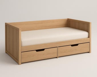 Sofá cama con espacio de almacenamiento: Plano para construir un sofá cama convertible (Plan en PDF)
