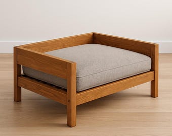 DIY-Plan für ein rustikales Hundebett aus Holz: Rustikale Haustier-Möbel (PDF-Download).
