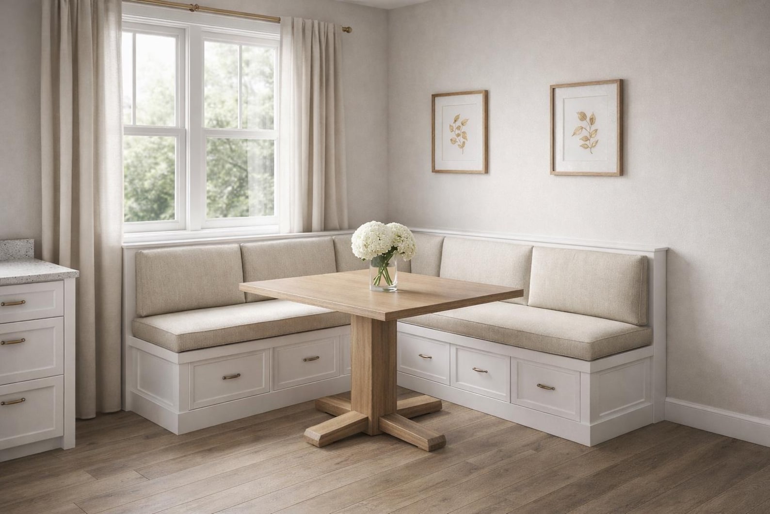 L Shaped Banquette Seating