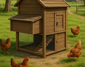 DIY Chicken Coop Plans: Backyard Hen House Blueprint (Printable PDF)