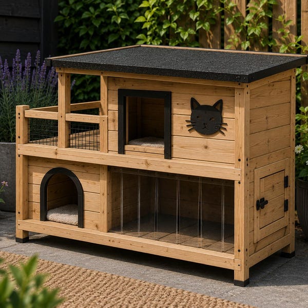 Wooden Cat Shelter Plans | DIY Outdoor Cat House