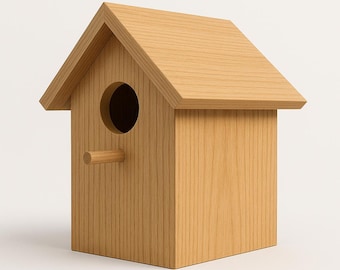 Wooden Birdhouse Plan – DIY Outdoor Bird House Template