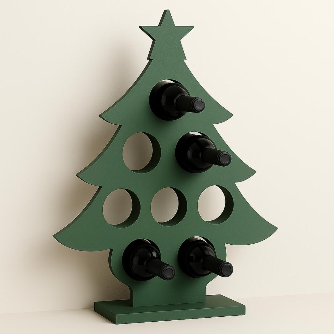 Christmas Tree Wine Rack Woodworking Plan, DIY Holiday Bottle Holder ...