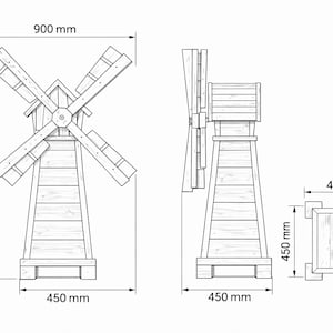 Decorative Wooden Windmill Plans – Diy Garden Windmill Woodworking ...