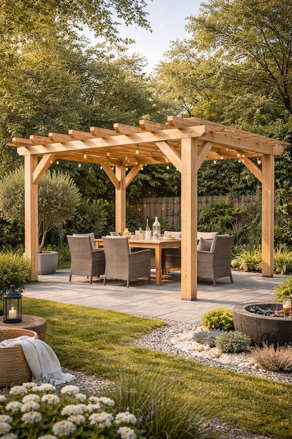 Wooden Pergola Plans | Outdoor Garden Pergola DIY PDF