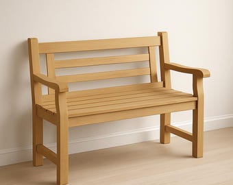 Wooden Garden Bench | Outdoor Seating Plan | Rustic DIY Park Bench | Backyard Furniture