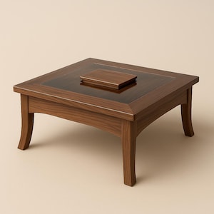 Plan de menuiserie de table de cérémonie du thé japonaise | Meubles zen DIY (Plan PDF)