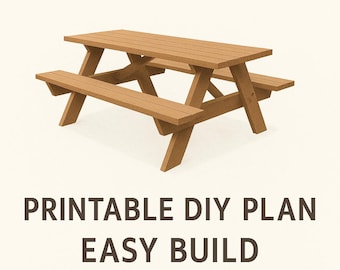 Picnic Table Plan: DIY Woodworking Project with Cut List (PDF Download)