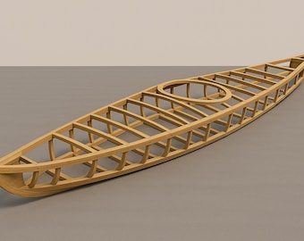 Wooden Kayak Frame Woodworking Plan, DIY Boat Building Blueprint (Digital Download)