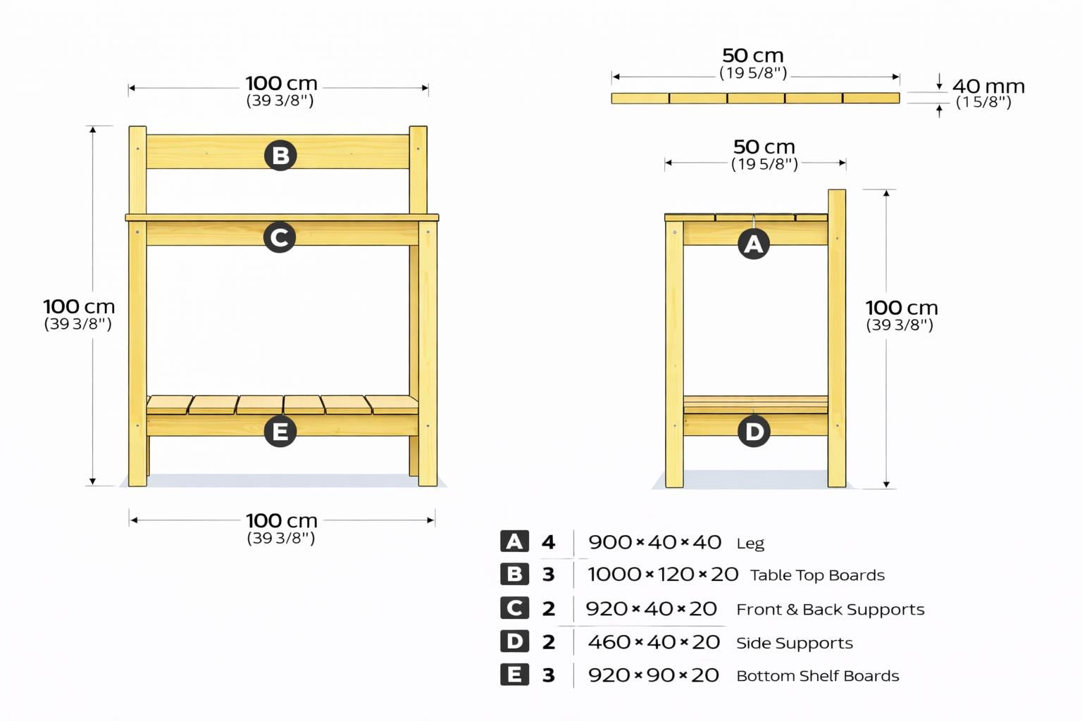 Potting Bench Plans PDF | DIY Garden Potting Table - Etsy