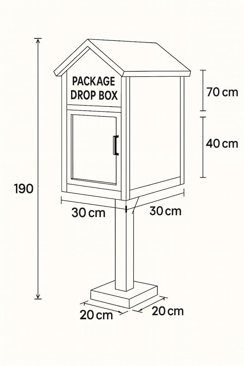 Modern DIY Package Drop Box Plan – Secure Outdoor Parcel Delivery Box ...