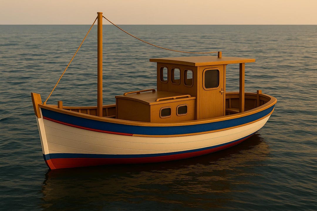 Simple Classic Fishing Boat – Wooden Model Plan PDF – Printable DIY ...