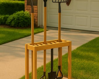 Rangement Outils Jardin LIFXIZE Organiseur D'outils De Jardin Avec Roues Et Crochets De Rangement, Organiseur D'outils De Jardin Pour Garage, Support D' Outils De Jardin Rangement Outils De Jardin