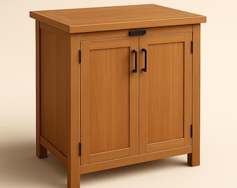Wooden Tool Storage Cabinet | Compact Garage Organizer | DIY Woodworking Plan