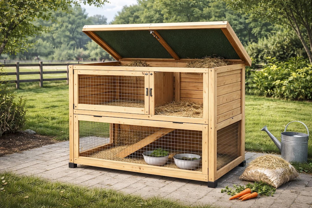 Rabbit Hutch Plans PDF | DIY Wooden Rabbit Cage - Etsy