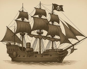 DIY海賊船模型計画：木製ガレオン船の設計図（PDFダウンロード